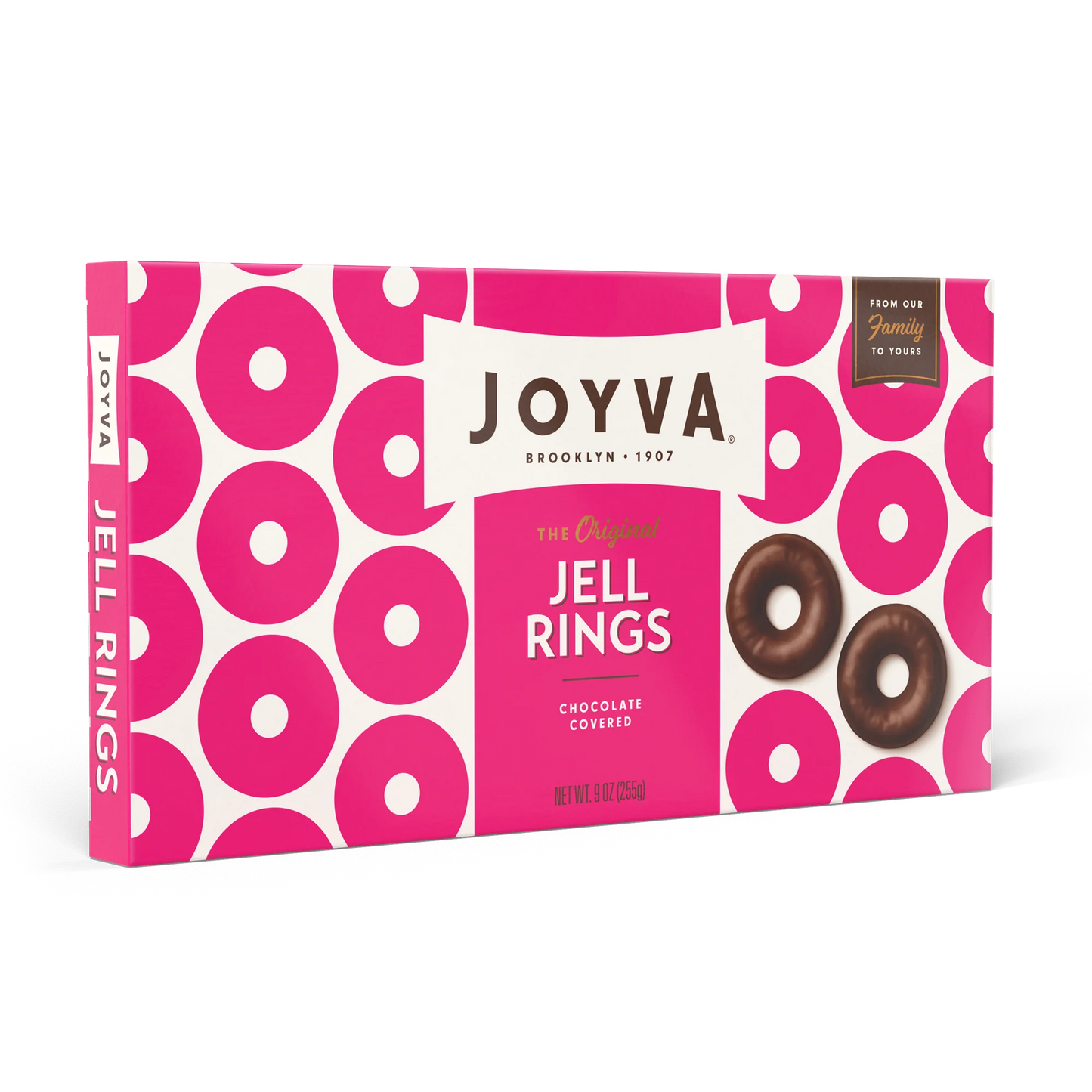 Joyva Dark Chocolate Covered Raspberry Rings 9oz Box 24ct