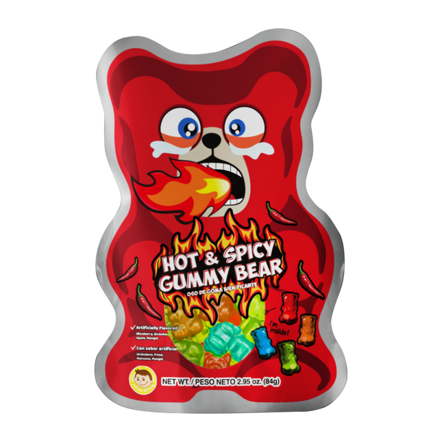 Pocas Hot & Spicy Gummy Bears 2.95oz 48ct