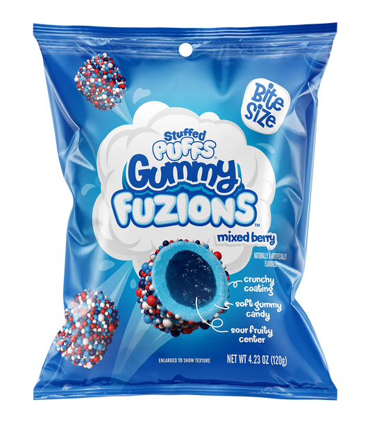 Stuffed Puffs Gummy Fuzions Mixed Berry 4.23 oz 8ct