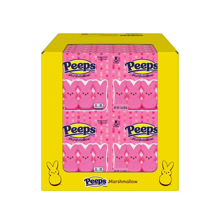 Peeps Marshmallow Bunnies Pink 12pk 24ct