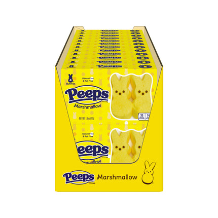 Peeps Marshmallow Bunnies Yellow 4pk 24ct