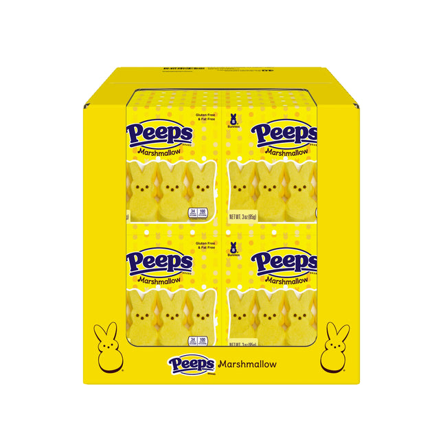 Peeps Marshmallow Bunnies Yellow 12pk 24ct