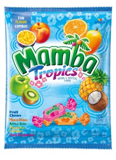 Mamba Tropics Fruit Chews 7.05oz Peg Bag 12ct