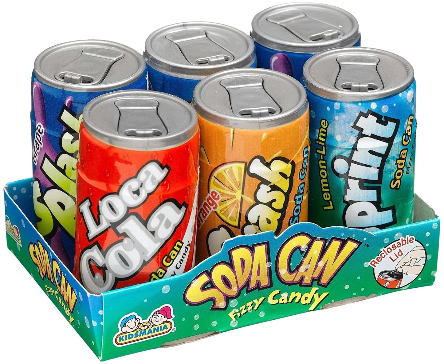 Kidsmania Soda Pop Fizzy Candy 6 count Pack 12ct | Royal Wholesale