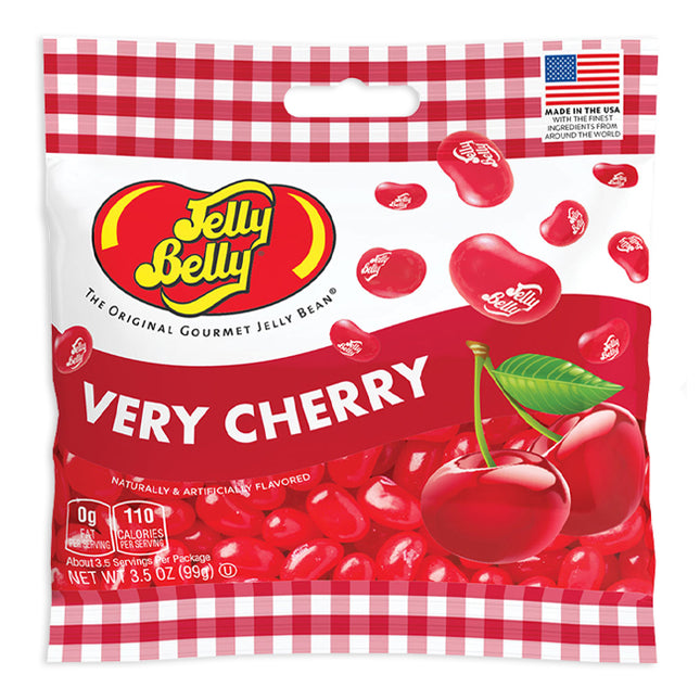 JELLY BELLY PEG BAG - VERY CHERRY 3.5oz 12ct