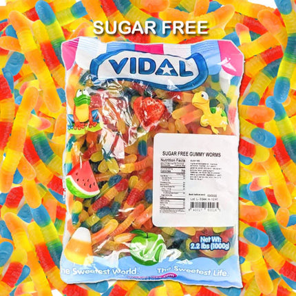 Vidal Sugar Free Gummi Worms 2.2lb bag