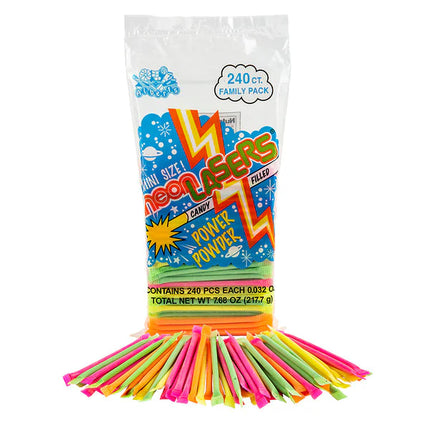 Albert's Straws Neon Laser 240ct