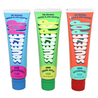 Squeeze Pop Assorted Flavor 4oz Tube 12ct