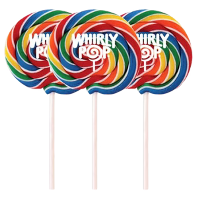 Adams & Brooks Rainbow Whirly Pops 10oz 18ct case