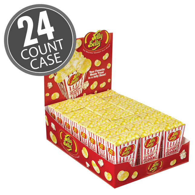 JELLY BELLY FLIP TOP BOX - BUTTERED POPCORN IN DISPLAY 1.75oz 24ct