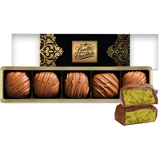 Mini Dubai Pistachio Chocolate Bar Knafeh 5pc 12ct