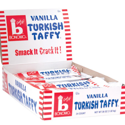 Bonomo Turkish Taffy Vanilla 1.5oz Bar 24ct