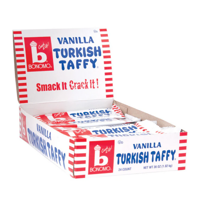 Bonomo Turkish Taffy Vanilla 1.5oz Bar 24ct