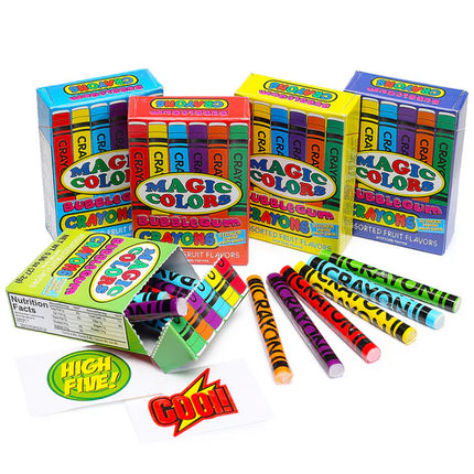 World Magic Colors Bubble Gum Crayons Packs 24ct