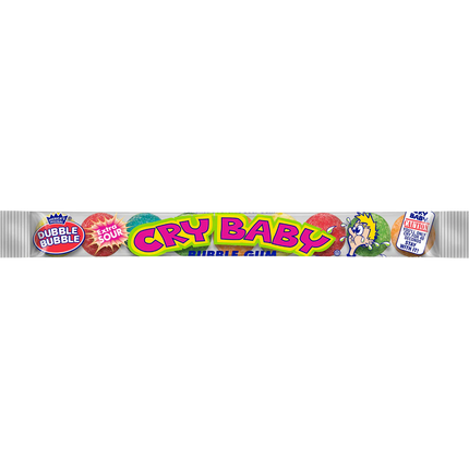 Cry Baby Extra Sour Bubble Gum Tube 24ct