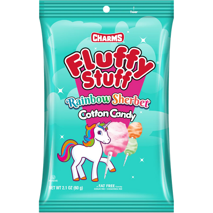Charms Rainbow Sherbert Fluffy Stuff 2.1oz 24ct