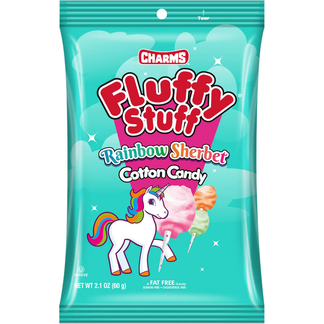 Charms Rainbow Sherbert Fluffy Stuff 2.1oz 24ct