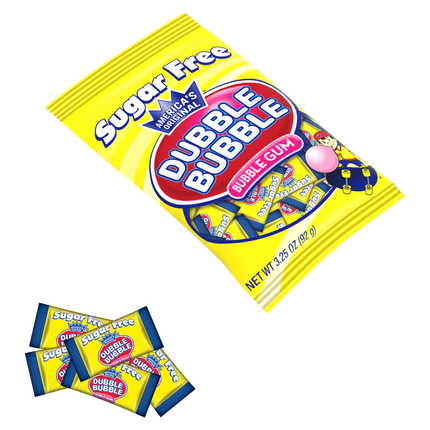 Dubble Bubble Sugar Free Original Twist 3.25oz Peg Bag 12ct (special order)