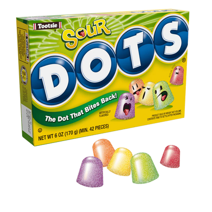 Tootsie Sour Dots 7.5oz Theater Box 12ct