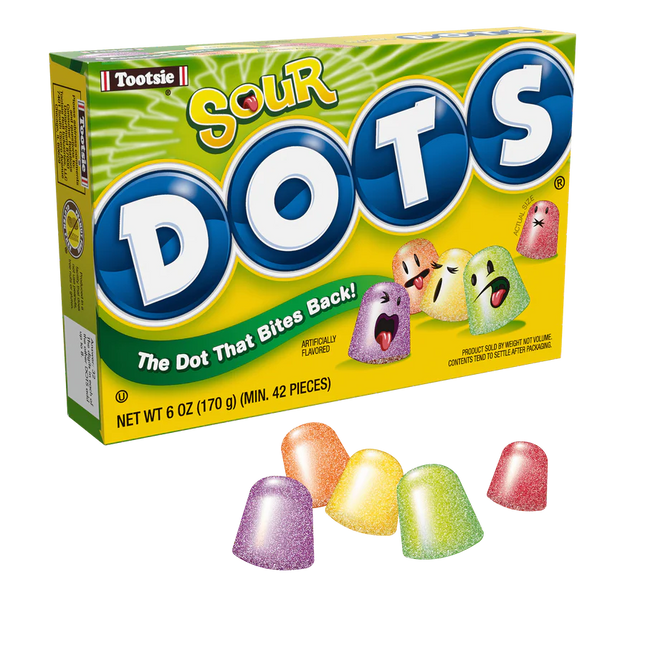 Tootsie Sour Dots 7.5oz Theater Box 12ct