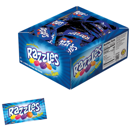 Razzles Retro Candy and Gum 2 Piece Packs 240ct