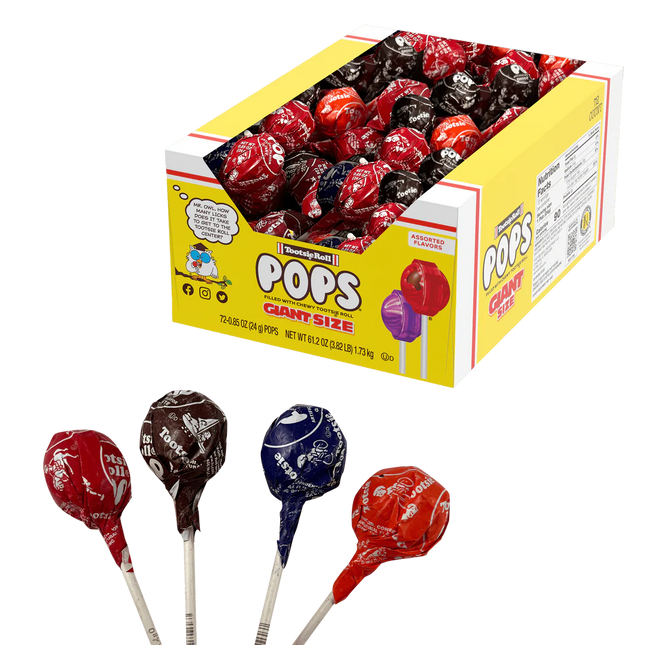 Assorted Giant Tootsie Pops 72ct