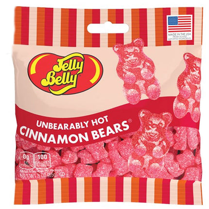 JELLY BELLY PEG BAG - UNBEARABLY HOT CINNAMON BEARS 3oz 12ct