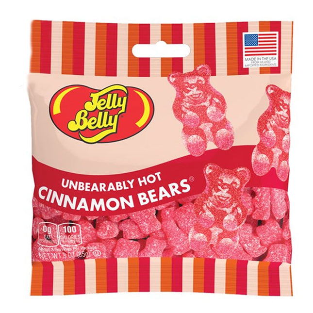JELLY BELLY PEG BAG - UNBEARABLY HOT CINNAMON BEARS 3oz 12ct
