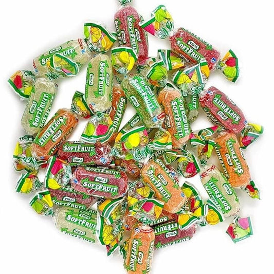 Vidal Assorted Soft Fruit Jelly Candy Wrapped 2.2 lb Bag
