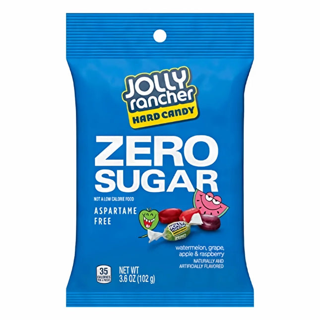 Hershey Peg Large Sugar Free Jolly Rancher Hard Assorted 3.6oz 12ct