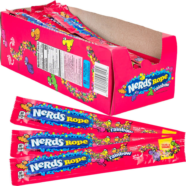 Wonka Rainbow Nerds Rope 24ct