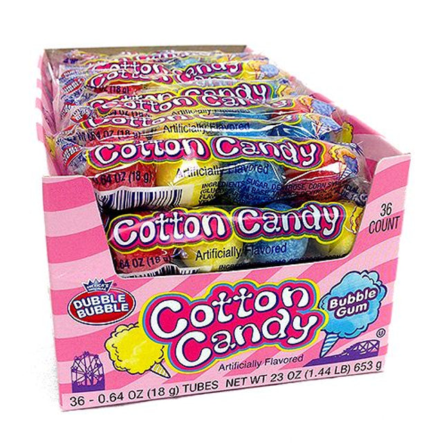 Dubble Bubble Cotton Candy 4-Ball Tube 36ct