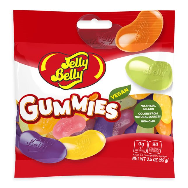 Jelly Bean Shaped Gummies Peg Bag 3.5oz 12ct