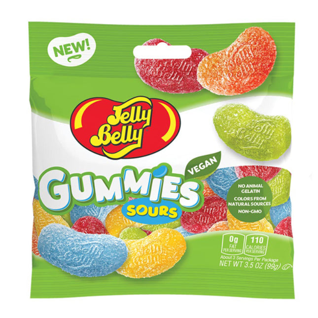 Jelly Belly Bean Shaped Gummies Sours 3.5oz 12ct