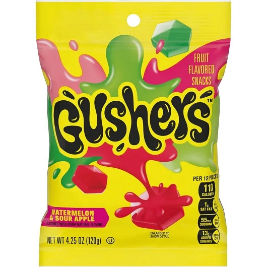 Gushers Watermelon Sour Apple 4.25oz 8ct