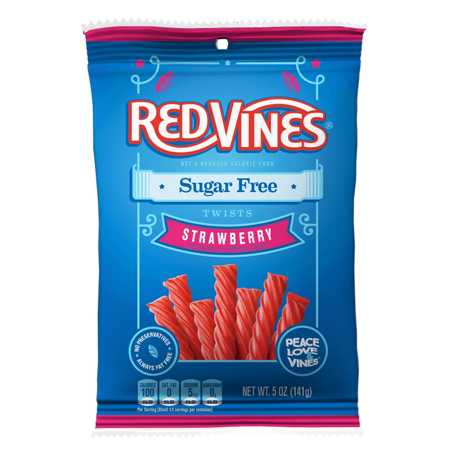 Red Vines Sugar Free Strawberry Twists 5oz 12ct