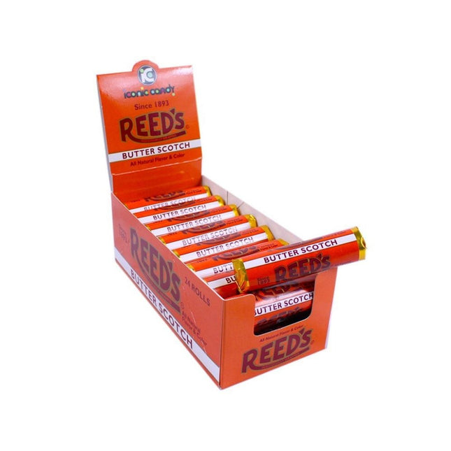 Iconic Reed's Butterscotch Hard Candy Rolls 24ct
