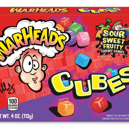 Impact Warheads Sour Chewy Cubes Theater Box 4oz 12ct - Royal Wholesale