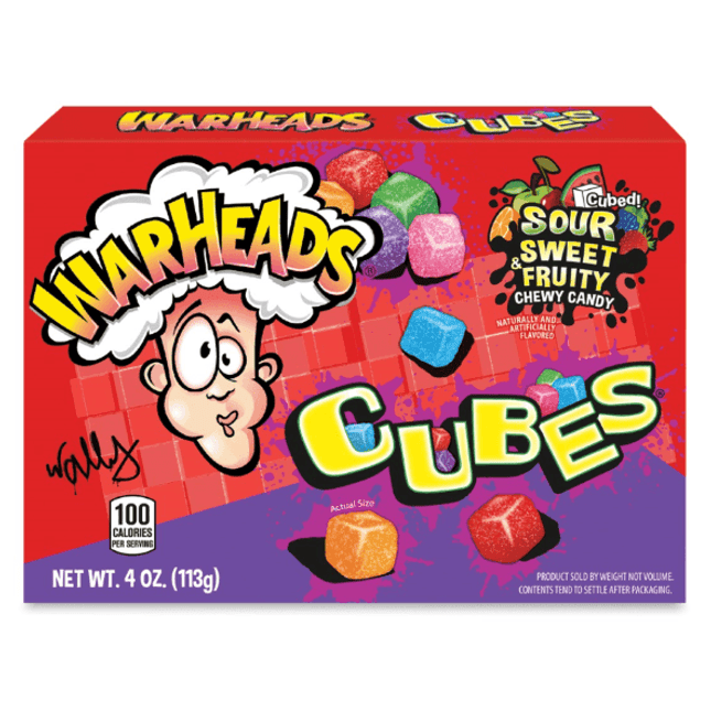 Impact Warheads Sour Chewy Cubes Theater Box 4oz 12ct - Royal Wholesale