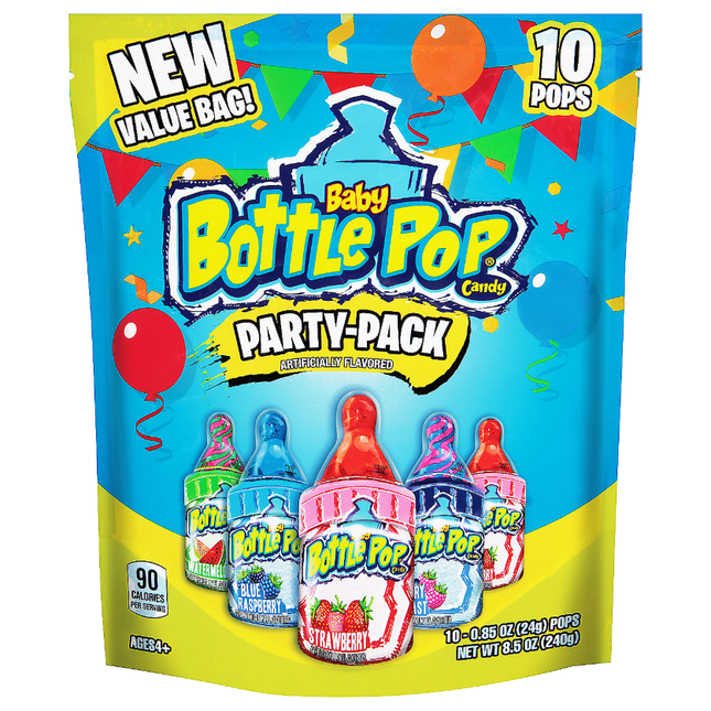 The Bazooka Company Baby Bottle Pop 10ct Case