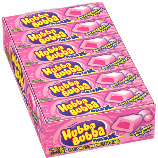 Hubba Bubba Max Gum 5 pc Original 18ct