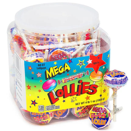 Smarties Mega Double Lollipops 60ct Tub