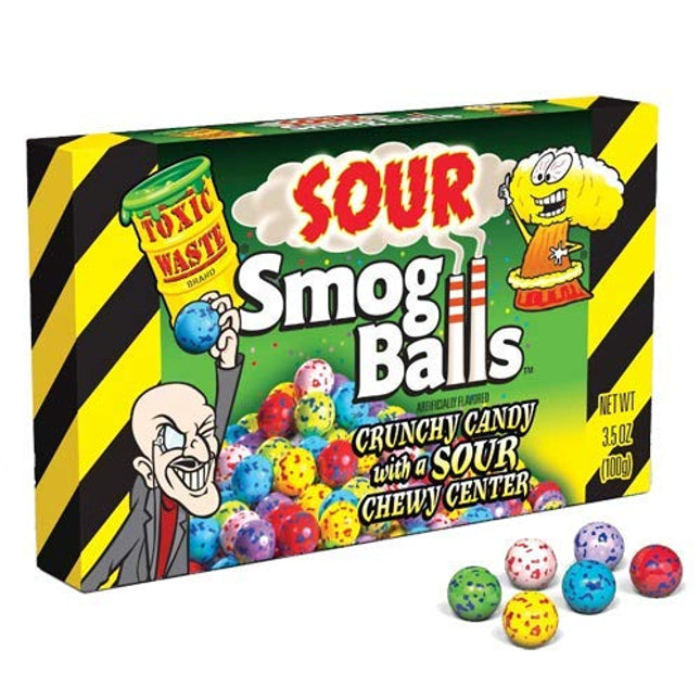 Toxic Waste Sour Smog Balls Theatre Boxes 3.5oz 12ct