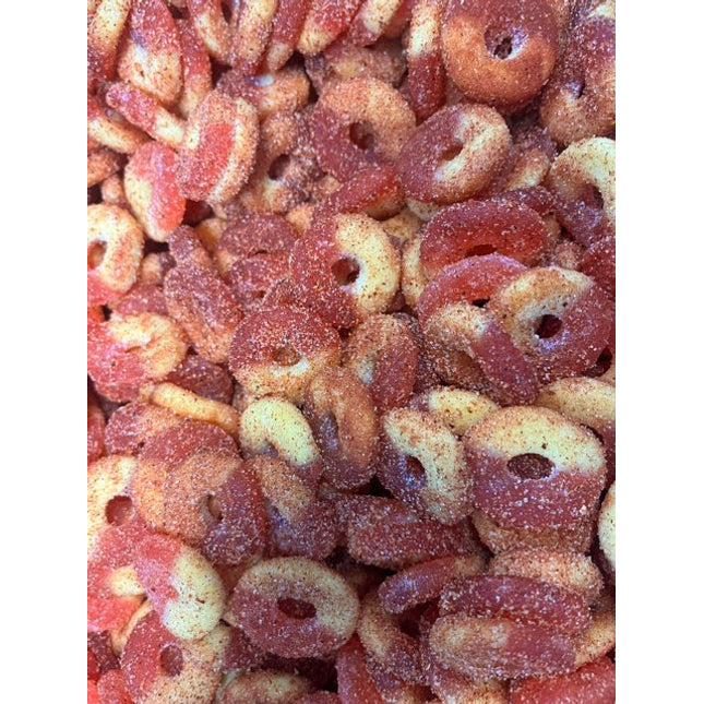 Chili Chamoy Gummi Peach Rings 20lb