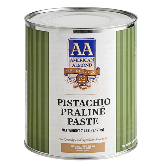 Barry Callebaut Pistachio Praline Paste 6/7lb cans (42lbs)