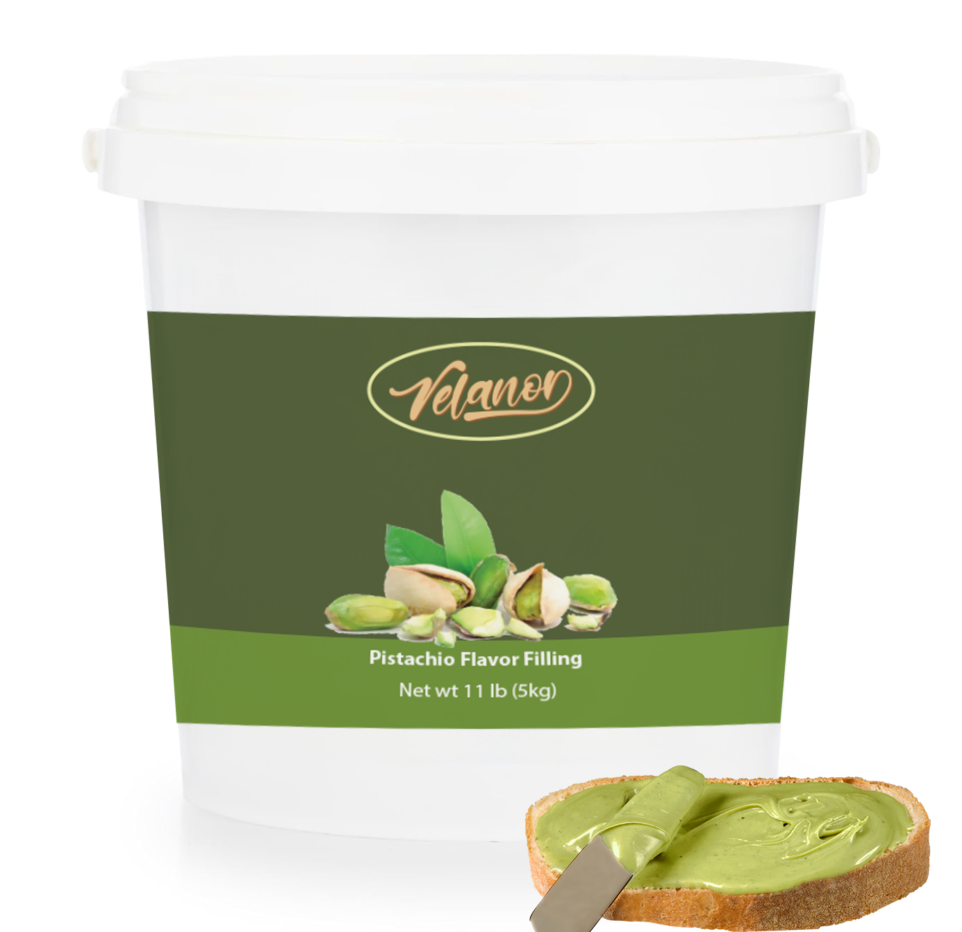 Pistachio Cream 22% Bucket 11lb EACH