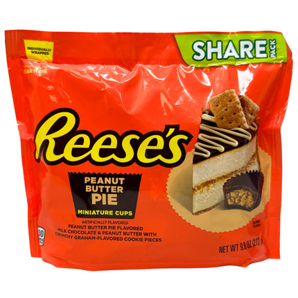 Reese's Peanut Butter Pie Miniature Cups Share Pack Stand Up Bag 9.6oz 8ct