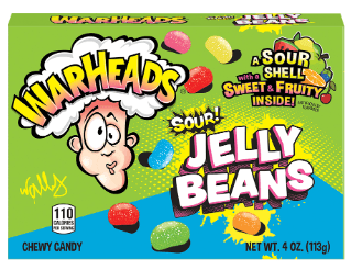 Impact Warheads Sour Jelly Bean Theater Box 4oz 12ct - Royal Wholesale