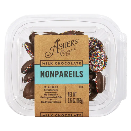 Special Order 1 week Asher Milk Nonpareils 5.5oz 15ct Freshpacks