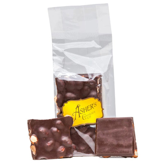 Special Order 1 week Asher Dark Almond Bark 4oz Cello Bags 12ct